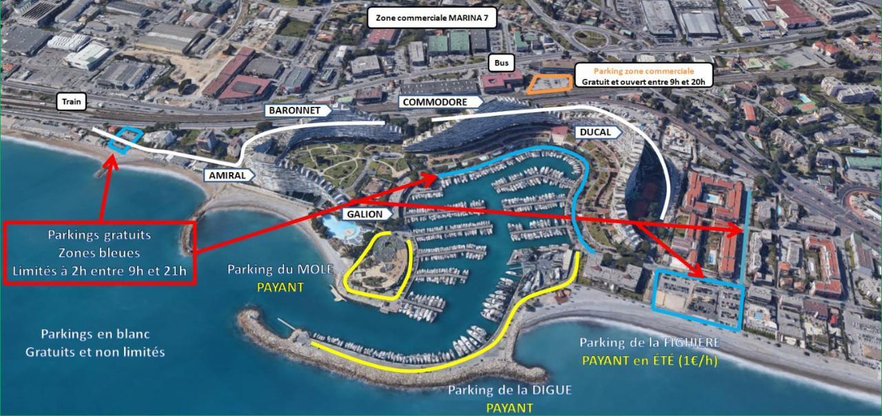 Апартаменты Venus - Climatise - Marina Baie Des Anges Вильнёв-Лубе Экстерьер фото